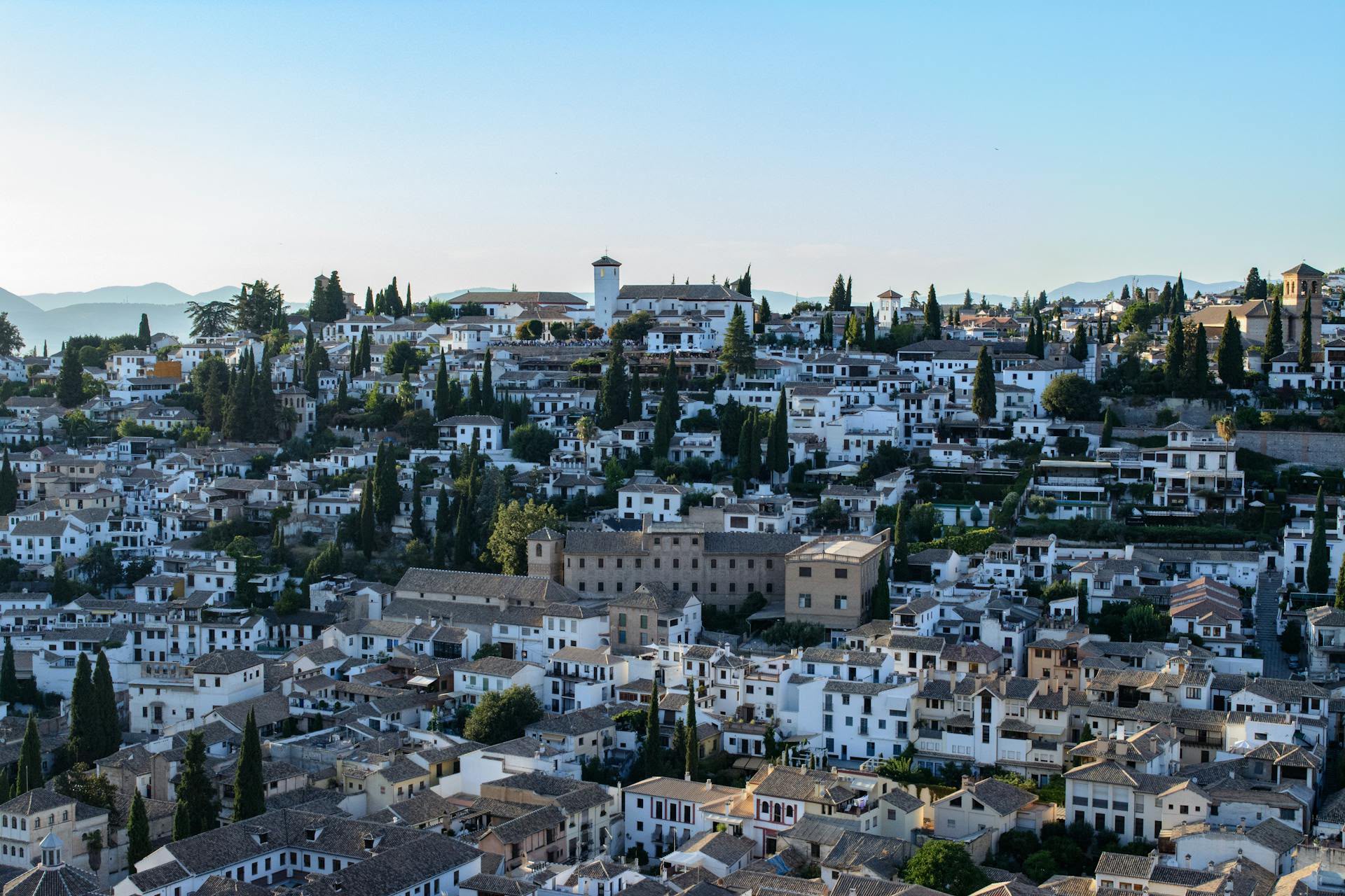 Vista aérea del barrio del Albaicín, Granada