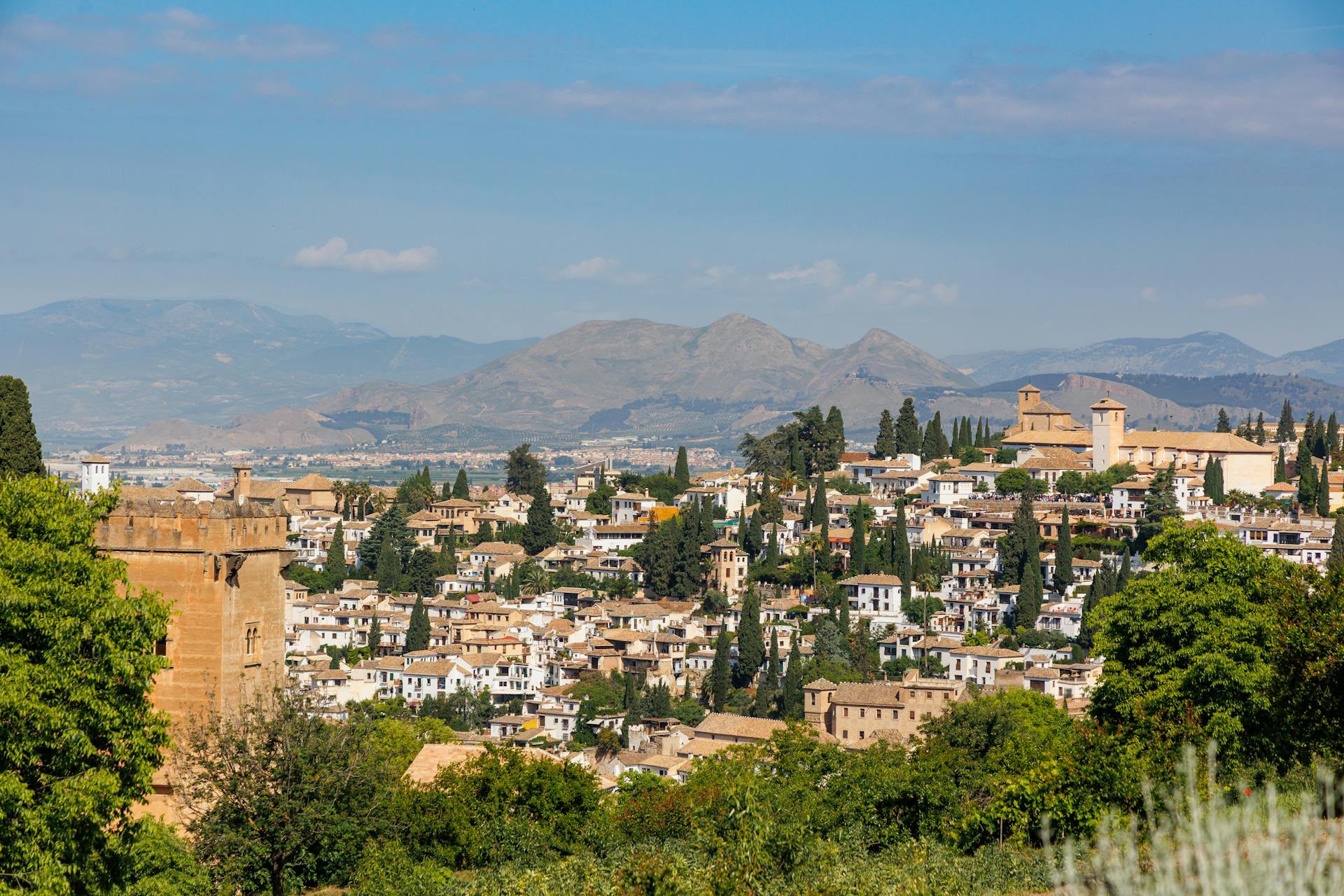Panorámica del Albaicín desde la Alhambra